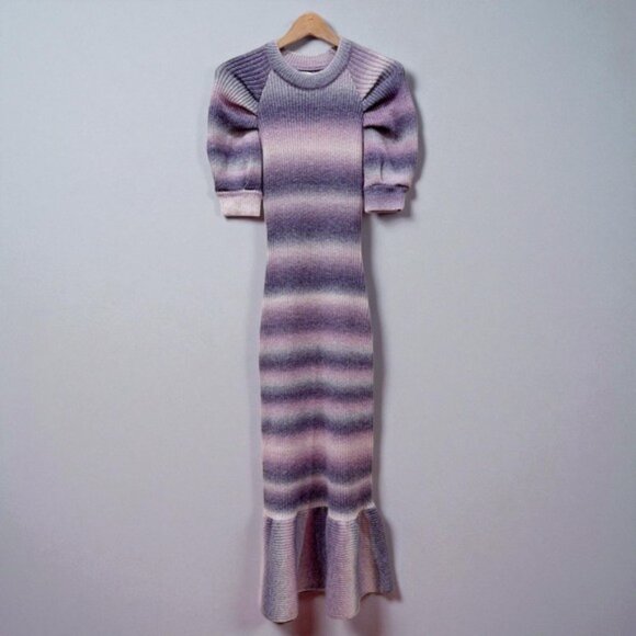 NWT En Saison Greer Ombre Knit Ruffle Hem Maxi Sweater Dress - Picture 2 of 7